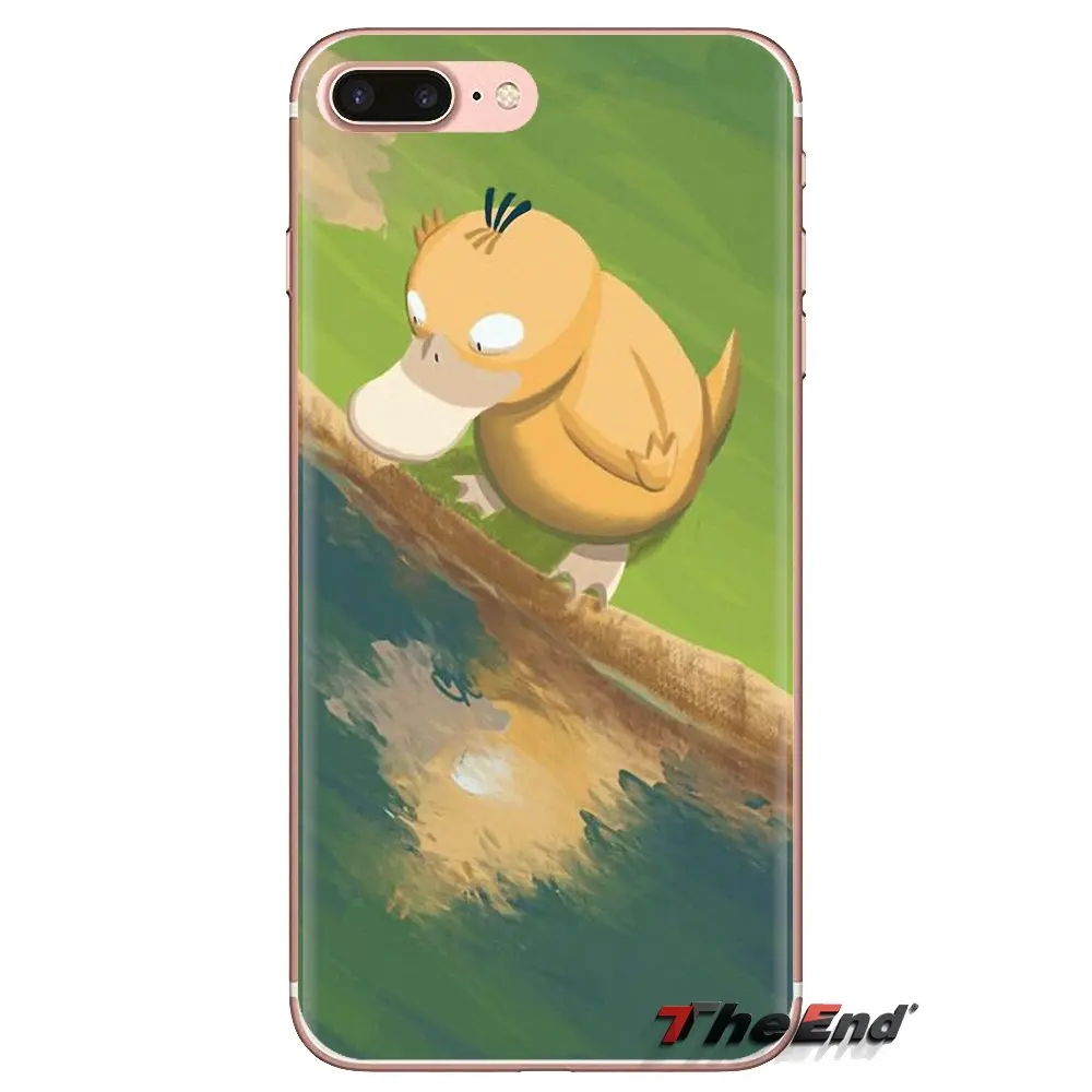 TPU Transparent Skin Case Psyduck art Japan Cartoon Pocket For iPod Touch Apple iPhone 4 4S 5 5S SE 5C 6 6S 7 8 X XR XS Plus MAX |