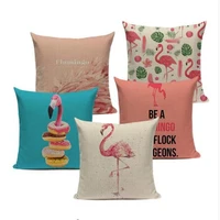 top quality zipper flamencos textile red flamingo square throw pillow 45cmx45cm square sofa printed cushion cover