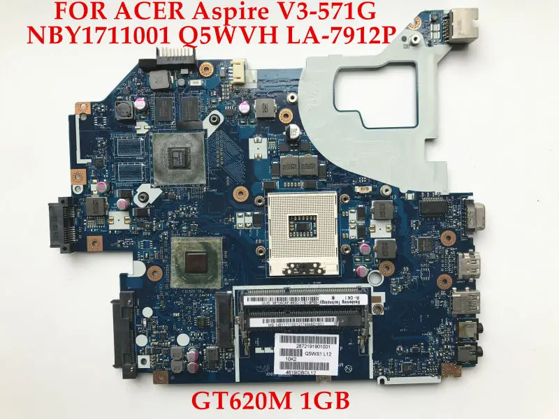Высококачественная материнская плата для ноутбука ACER Aspire V3 571G NBY1711001 Q5WVH LA 7912P HM77