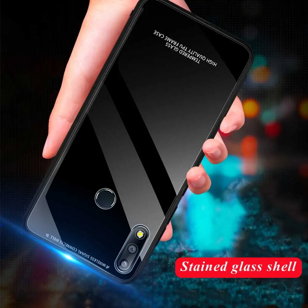 Однотонный чехол из закаленного стекла для ASUS Zenfone Max Pro M1 M2 ZB601KL ZB602KL ZB631KL ZB633KL, задняя крышка, чехол для телефона s