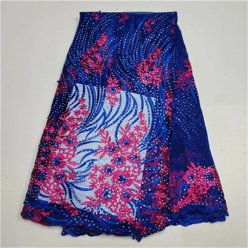 

2019 New Design African Mesh Lace Fabric 2019 High Quality Lace Embroidered Nigerian French Guipure Tulle Laces Fabric For Women