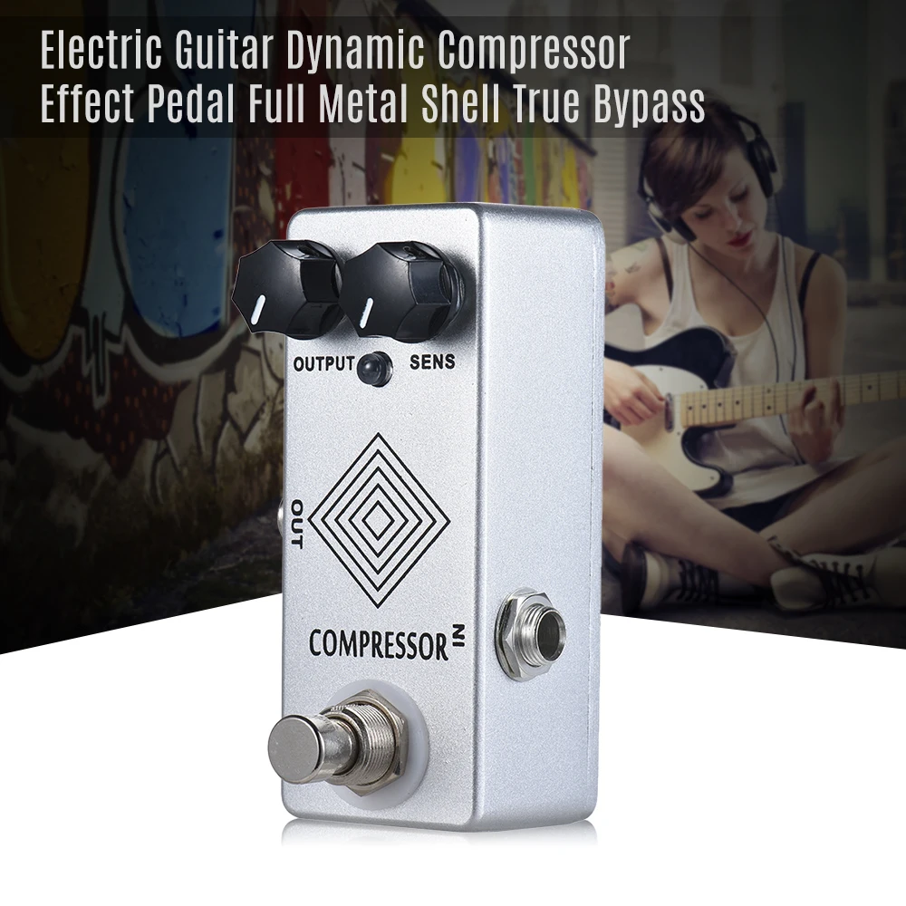 

MOSKY Electric Guitar Pedal Dynamic Compressor Effect Pedal Guitarra Full Metal Shell True Bypass Guitar Parts & Accessories