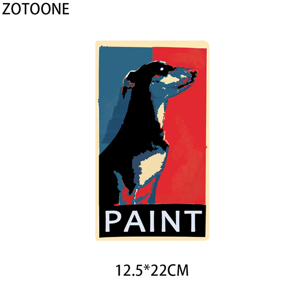 Переводная наклейка ZOTOONE с рисунком собаки моющаяся помощью утюга для толстовки