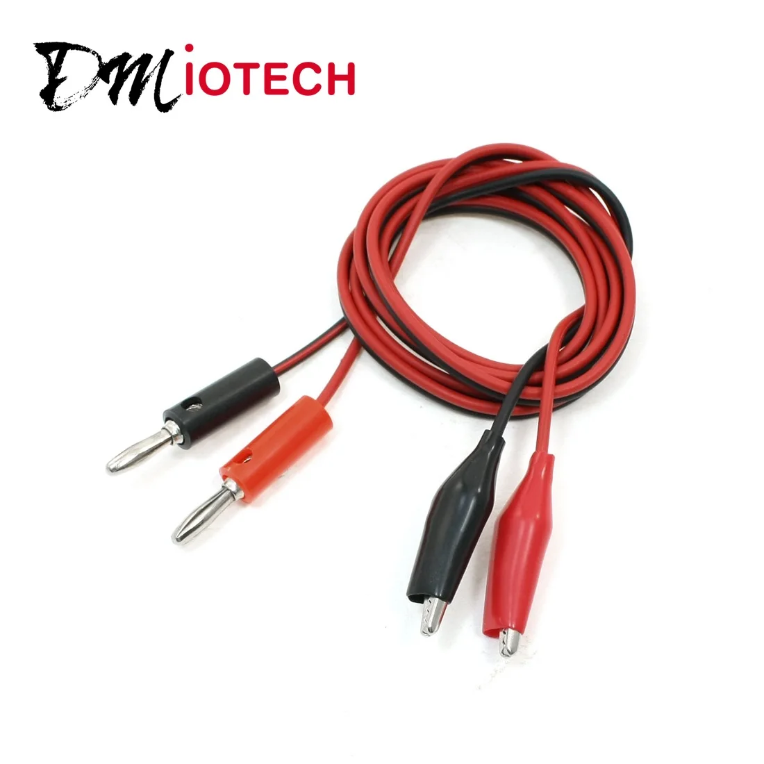 DMiotech 1 м зажим типа «крокодил» Тестовый провод для подключения кабеля типа «банан» двойной разъем типа «банан» 3,5 мм для провода с зажимом типа «крокодил» черный и красный цвета