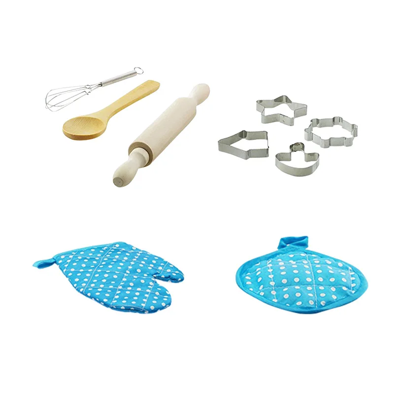 

House kitchen girl cooking utensils blue 11-piece kitchen set