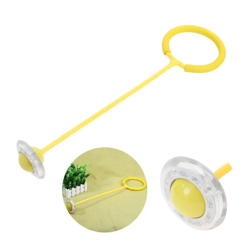 Flash Jumping Foot Force Ball для детских игр под открытым небом спортивная игрушка светодиодный детский прыгающий ребенок-родитель игры силовая реакция тренировочный мяч - Цвет: Цвет: желтый