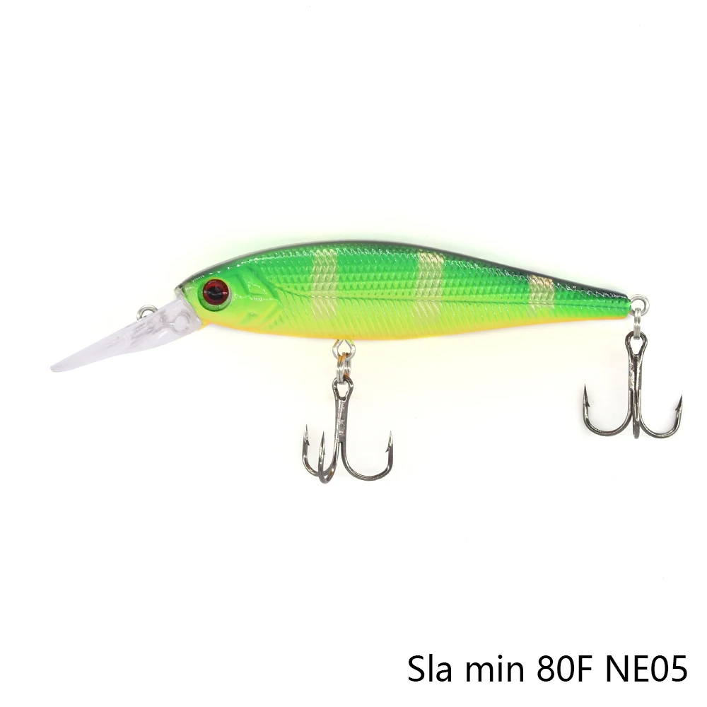 Sla min 80F NE05 MAKEBASS 3,15 дюймов/0,33 унций Гольян плавающие бионические жесткие приманки | искусственные рыболовные приманки воблеры рыболовные снасти для форели и т. Д - Цвет: Sla min 80F NE05