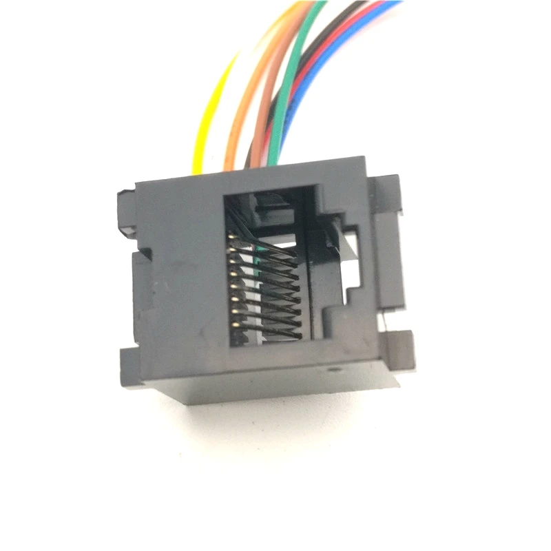 100 шт./лот 8 контактов RJ45 PCB тип крепления RJ11 8P8C модульные телефонные адаптеры разъемы Jack с кабелем 641D-8P8C длина 150 мм