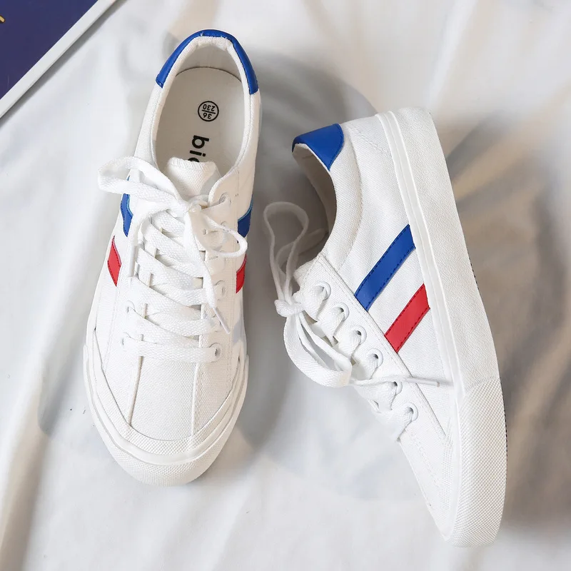 Весенняя парусиновая обувь женская повседневная в стиле Харадзюку черная