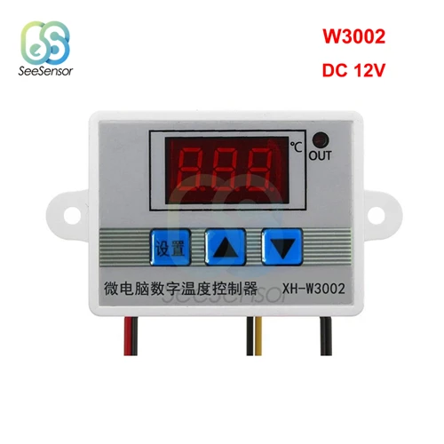 W3002 DC 12V W3001 W3002 W3230 светодиодный цифровой терморегулятор 12 В 24 В 220 В переключатель контроля нагрева и охлаждения - Цвет: W3002 DC 12V