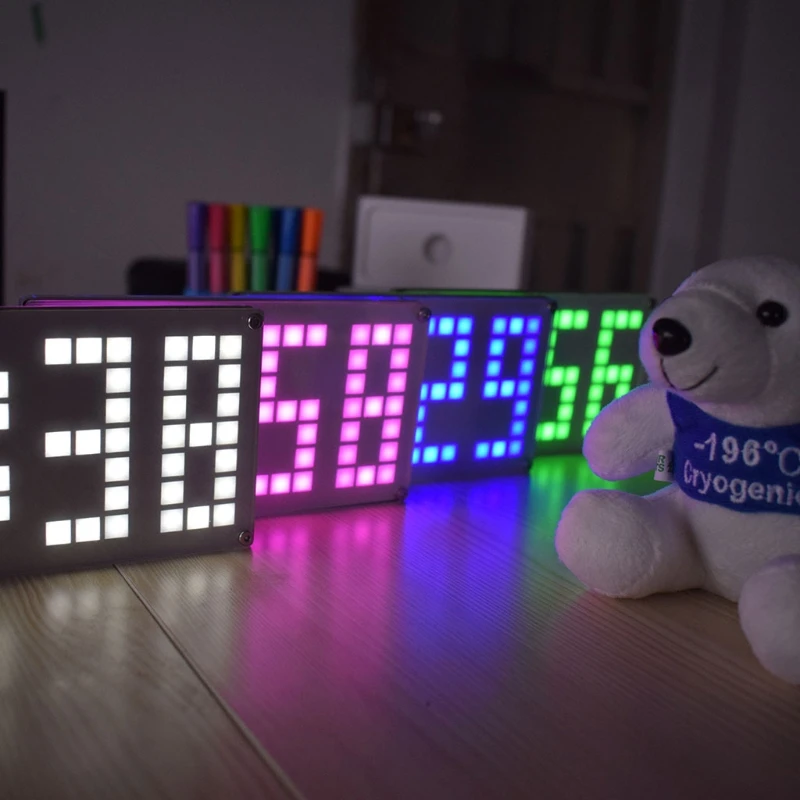 Высокое качество DIY DS3231 будильник комплект большой размер решетка сенсорные часы