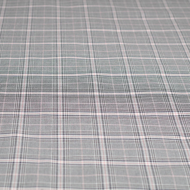 Pearlsilk Blue Pink Yarn Dyed Worsted Wool Plaid Garment Materials Spring Suit Dress DIY clothes fabrics | Дом и сад