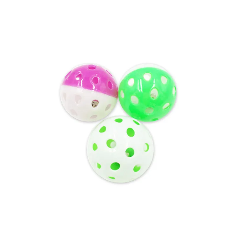 Пластиковый игрушечный мяч колокольчик с отверстиями для кошек животных