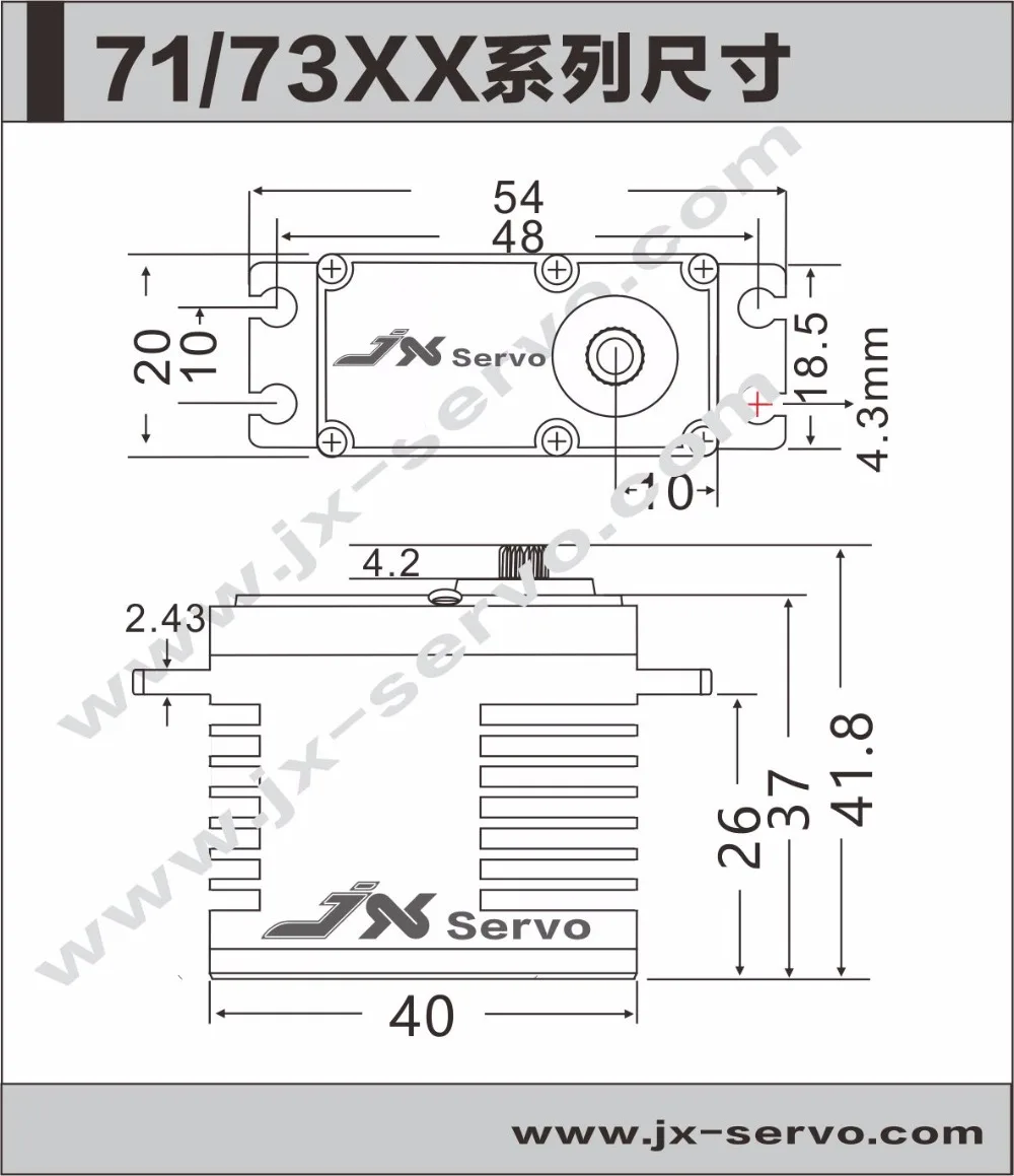 Jx CLS-HV7346MG 46 кг HV стальной редуктор полный CNC алюминиевый корпус Бессердечный сервопривод для вертолета водонепроницаемый