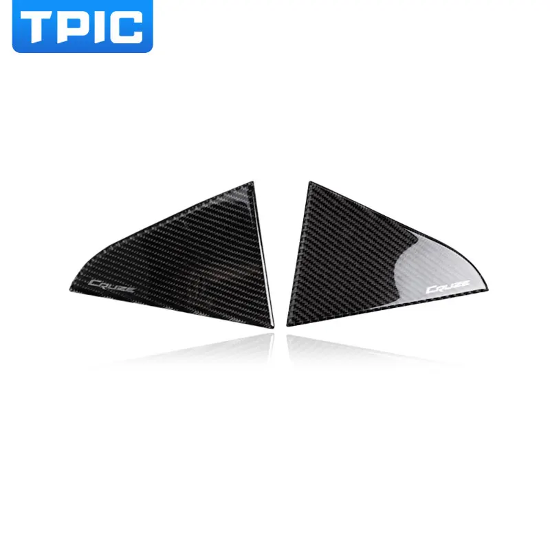 Наклейка TPIC для автомобильного задний треугольник окна из углеродного волокна