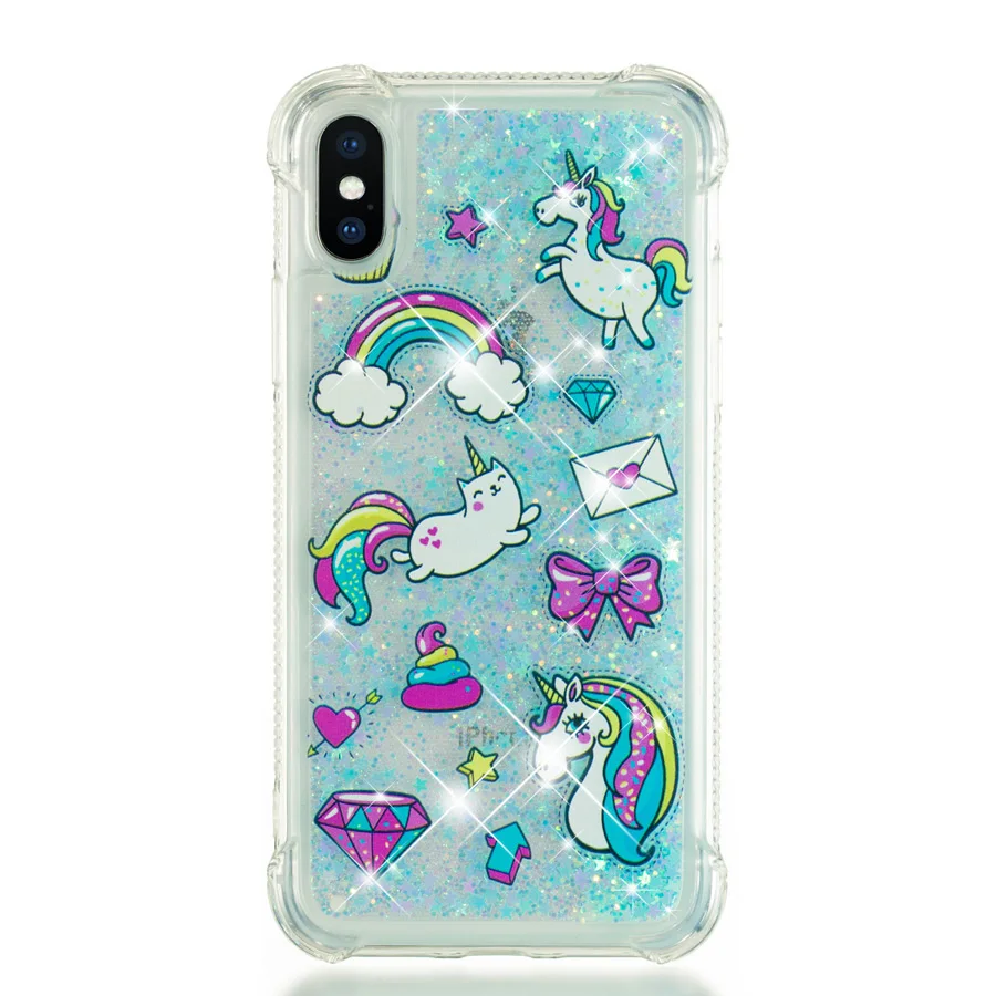 Messenger horse IQD для iPhone X, 8, 7, 6 S, 6, 5, 5S, SE чехол с плавающей вспышкой, звездой, зыбучим песком, прозрачный ТПУ чехол для Apple iPhone 8, 7, 6 S, 6 Plus - Цвет: Messenger horse