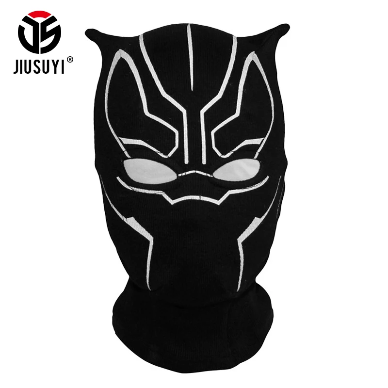 Черная пантера Репсовая ткань Балаклава Капитан Америка Civil War Хэллоуин косплей