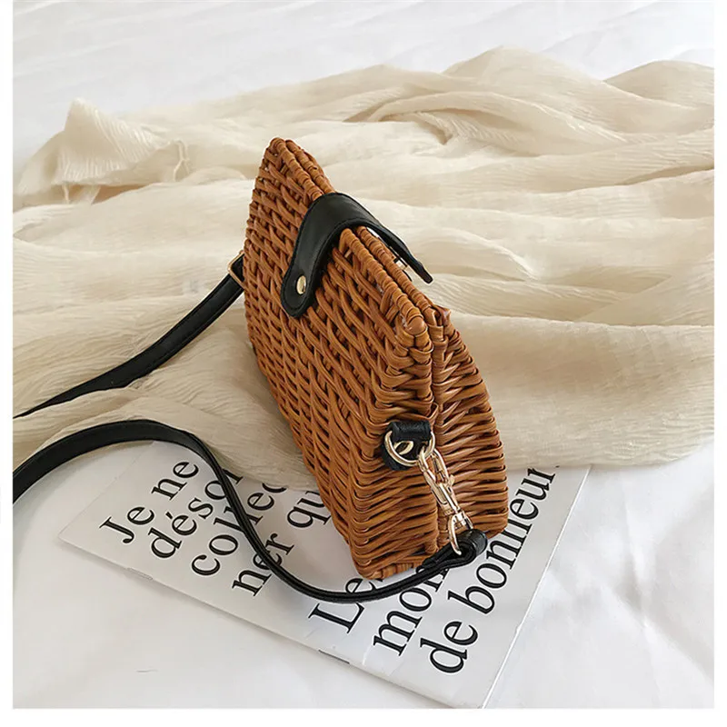 2019 новая женская сумка из ротанга роскошная дизайнерская пляжная Основная на