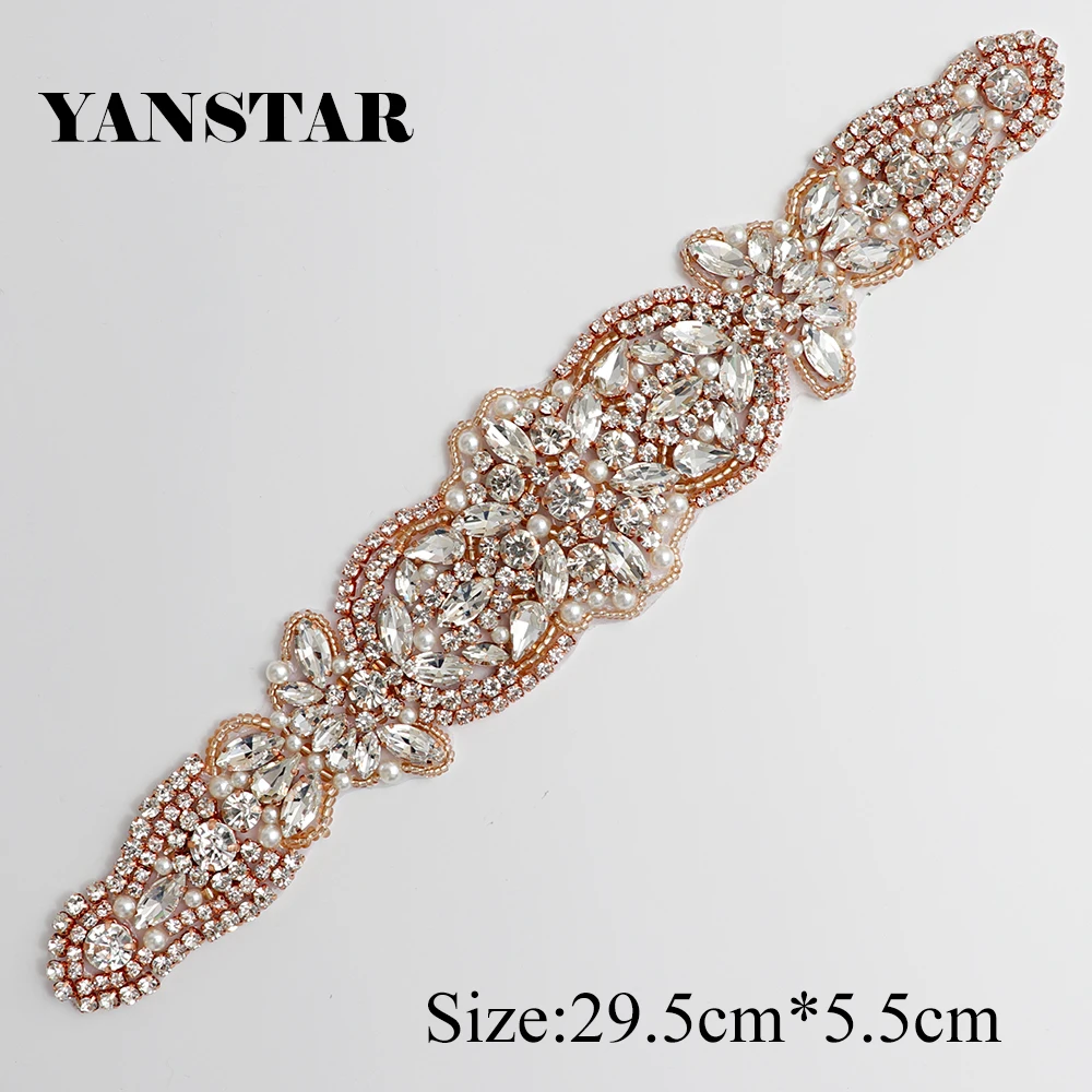 

YANSTAR (50 шт.) ручной бисерный Свадебный ремень, швейный ремень для свадебных платьев YS959