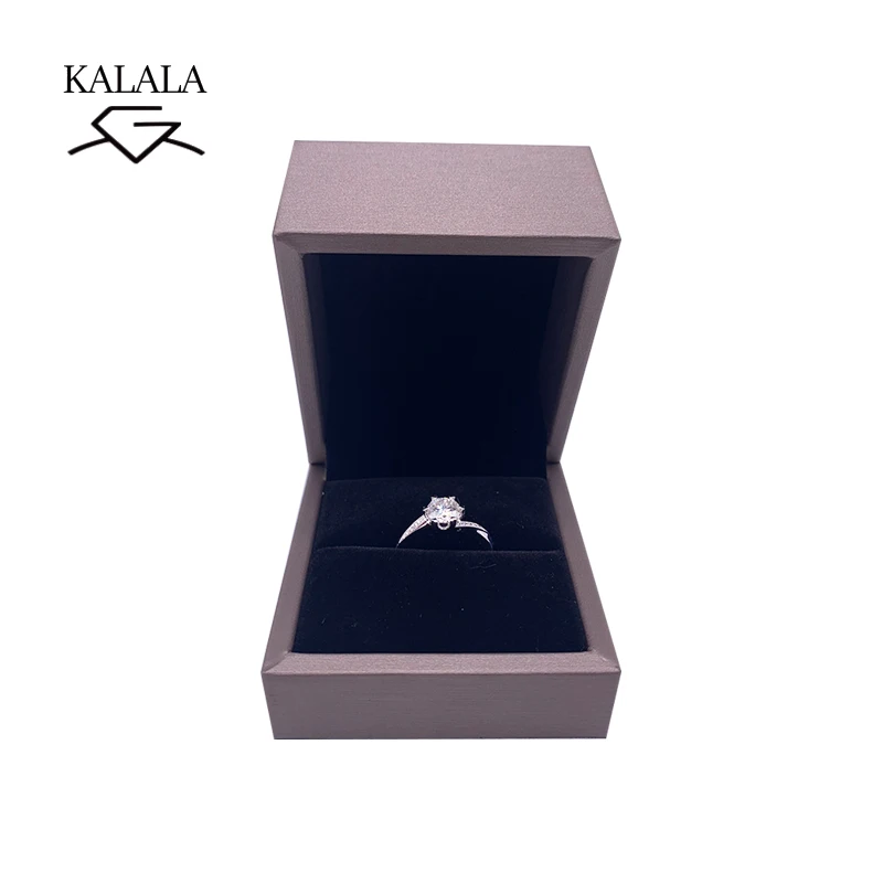 9K белое золото 1ct 2ct 3ct круглая огранка роскошное однорядное сверло Moissanite кольцо с бриллиантом украшения Обручальное кольцо на головщину