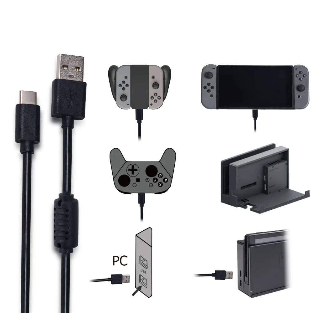 1 8 м USB кабель для зарядки Nintendo Switch NS NX игровая консоль зарядное устройство