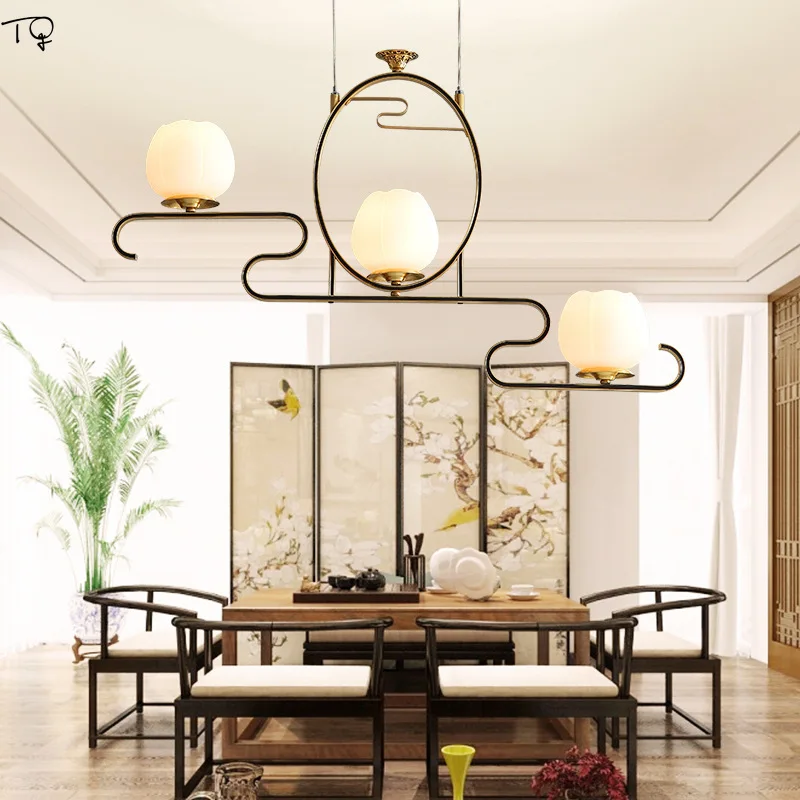 Новые китайские подвесные светильники из меди Zen Art E27 Led для гостиной