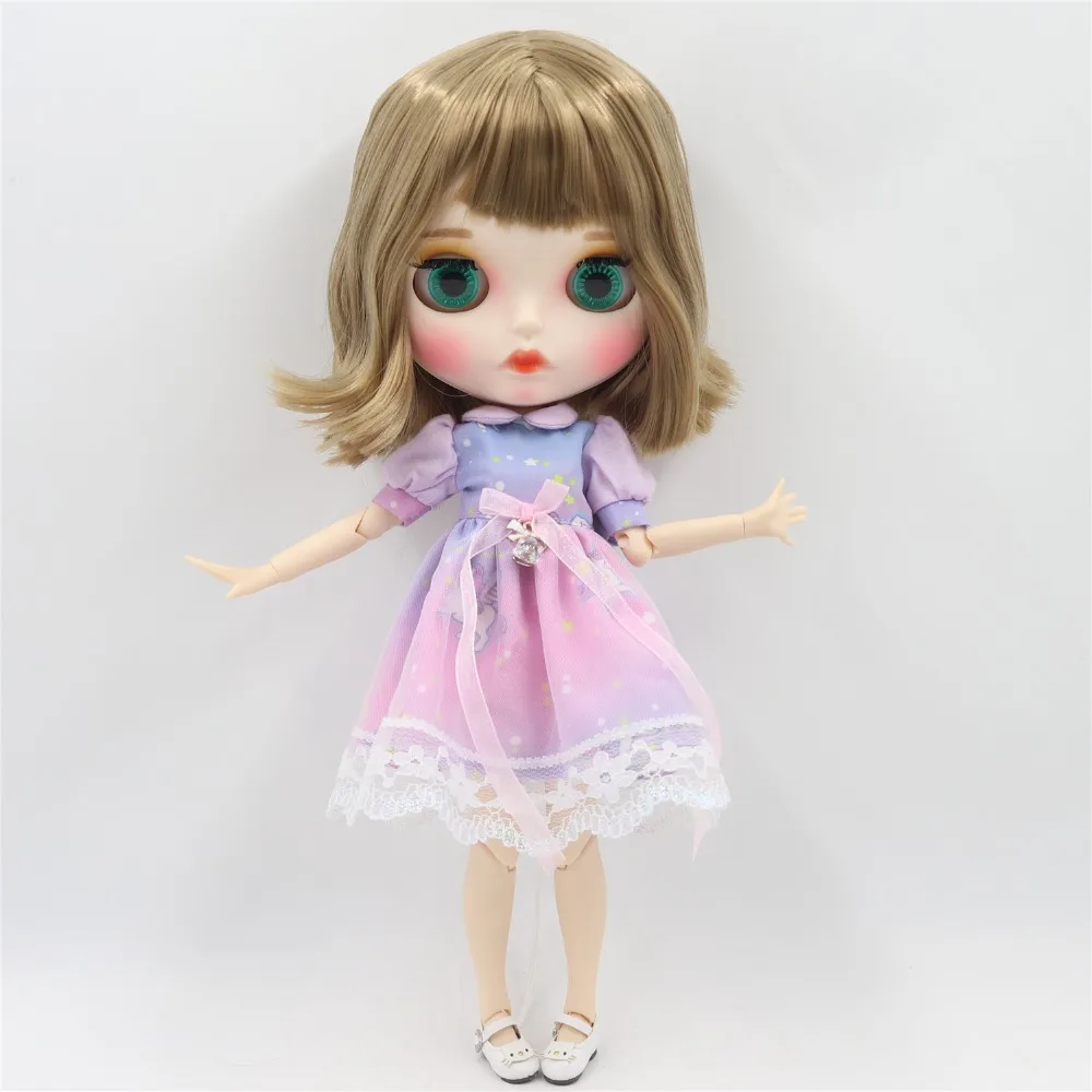 Заводская кукла blyth 1/6 кутом кукла белая кожа суставы тела индивидуальные лица бровей игрушка кукла, 30 см