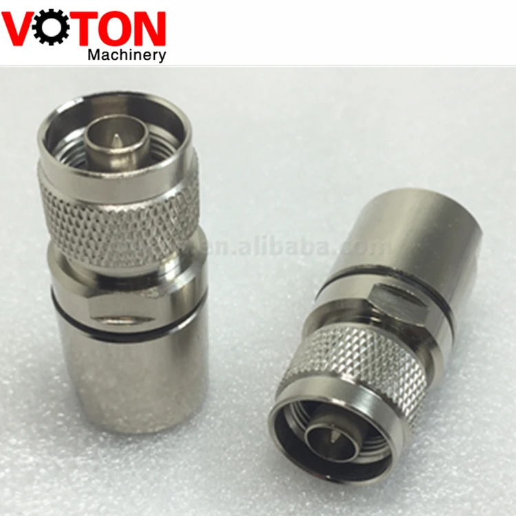 Бесплатная доставка 2 шт медный штекер прямой зажим RF N мужской тип соединитель