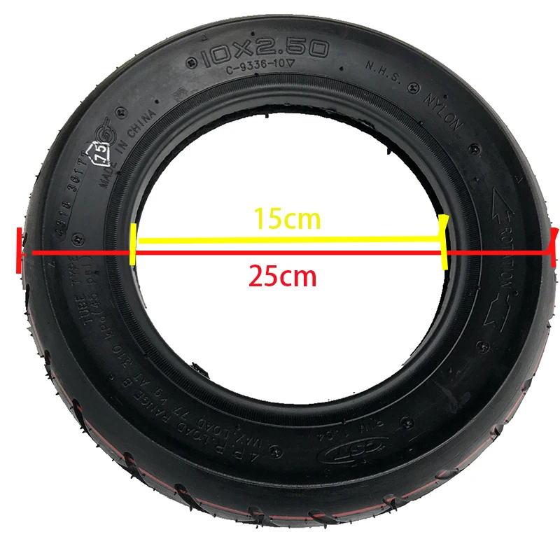 2pcs 10x2.50 10x2.25 CST Electric Scooter Balancing Balance Scooter Inflation Whee Tire 10 inch tyre Inner Tube Thicker