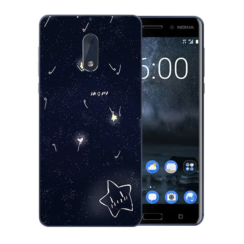 Мягкий чехол из ТПУ для Nokia 6 мягкий тонкий силиконовый с рисунком гримаса модная