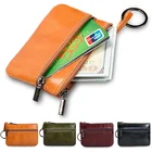 Модный кошелек для мелочи из натуральной кожи для женщин, дамские мягкие маленькие кошельки на молнии, сумочка для денег, Миниатюрный держатель для мелочи и карт в ретро стиле