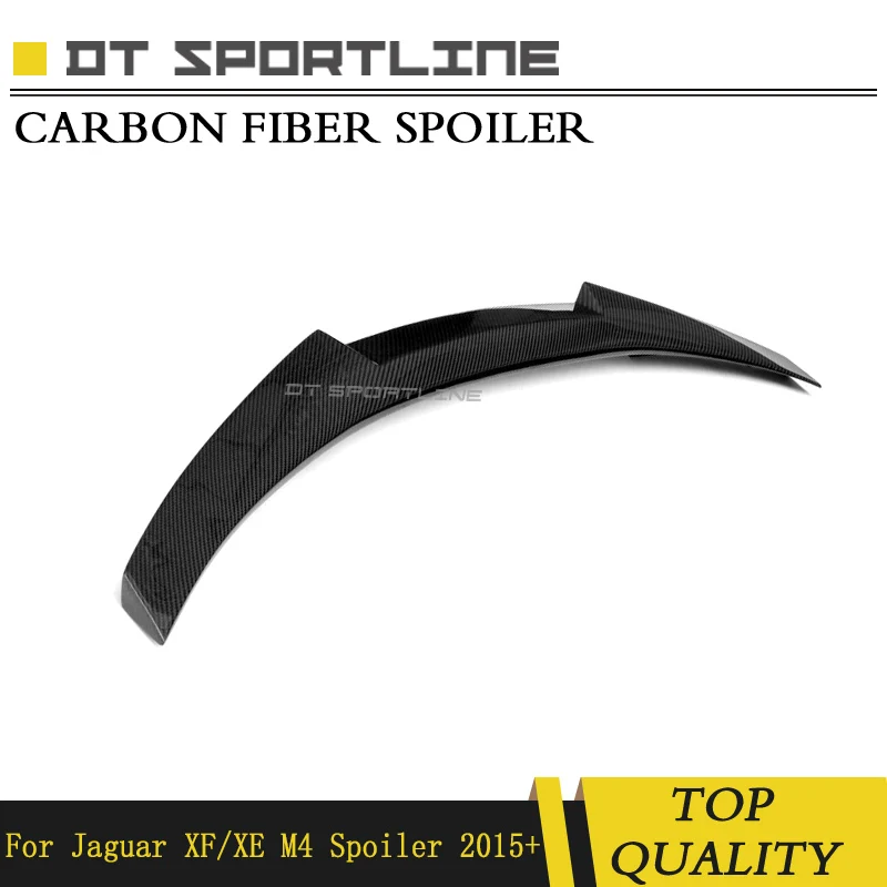 Real Carbon Fiber Spoiler For Jaguar XF XE New M4 Styling Car Decoration Original tail wing Rear Diffuser lip fits 2015+ | Автомобили и