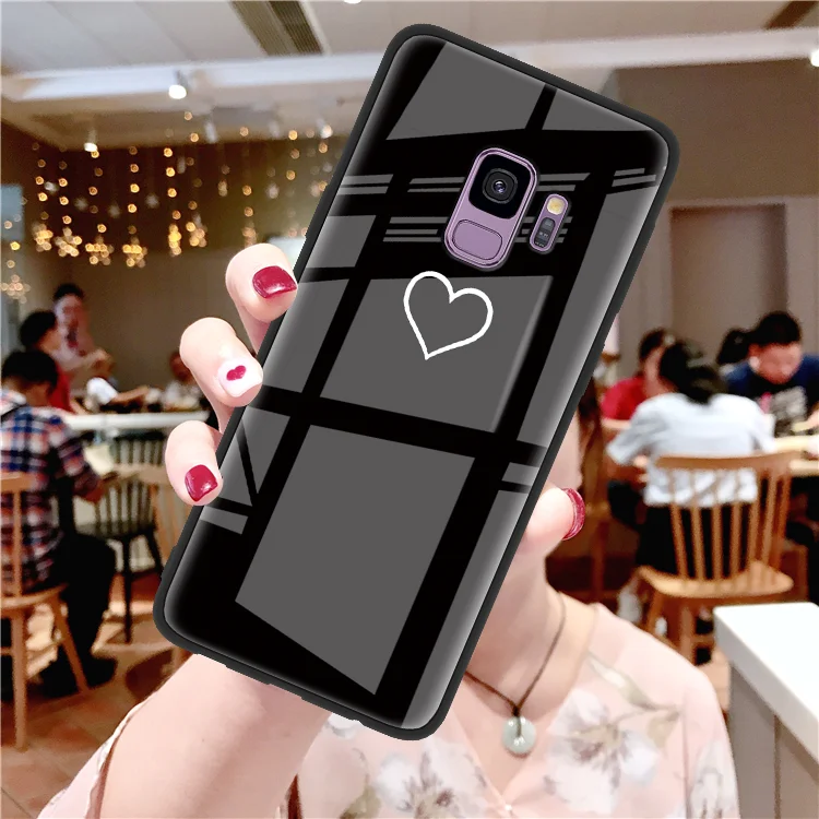 kxinhei Защитная пленка из закаленного стекла чехол для Samsung Галактики S10 Note 8 9 S9 S8 плюс S10e Капа J4 J8 A7 A8 A6 плюс A50 M20 M10 J7 Prime A6s чехол - Цвет: kxinhei