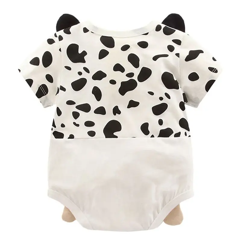 Многоцветный Милый Детский комбинезон с короткими рукавами рисунком животных