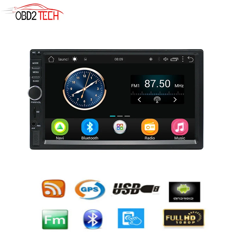 Full HD 7 дюймов емкостный экран Android система Bluetooth автомобильное радио GPS навигация 2