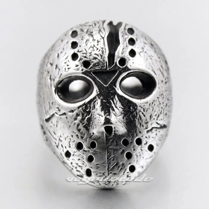 Крутая маска для Хэллоуина мужское кольцо из нержавеющей стали 316L панк-рокер
