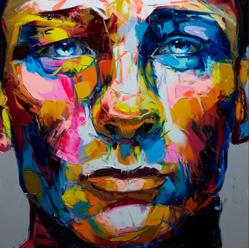 Nielly Франсуаза Искусство ручная роспись людей лицо картина маслом на холсте для декора стен абстрактный нож Мэрилин Монро лицо - Цвет: 9