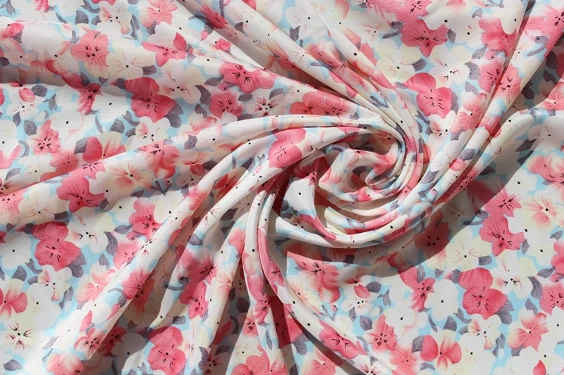 Узор для юбки и шарфа CH7589 150 ширина ткань шифон в цветочек см 7 видов цветов | Дом