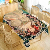 custom alphonse mucha table cloth oxford print waterproof oilproof home rectangular party table cover 100x140cm140x250cm