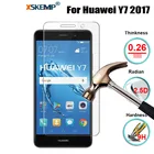 Ультрапрозрачное закаленное стекло XSKEMP твердостью 9H для Huawei Y7 2017 ударопрочная прозрачная защитная пленка для экрана с защитой от царапин
