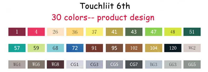 30 product design Touchliit спиртовые двойные художественные маркеры аниме архитектура 30 40 60 80 цветов ландшафтный дизайн интерьера профессиональные маркеры графические ручки для рисования - Цвет: 30 product design