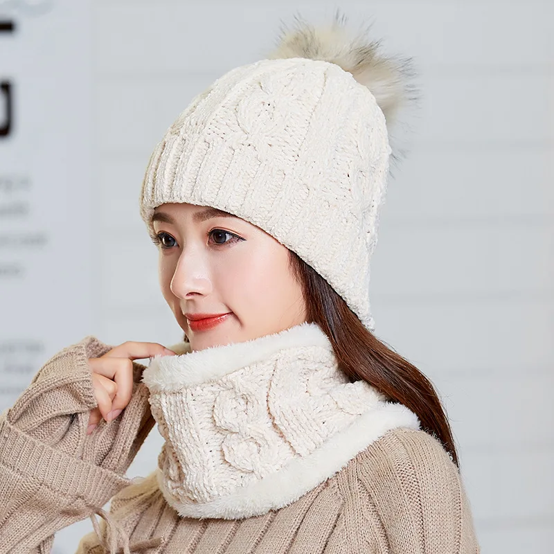 Skullies Beanies Зимние шапки для женщин маска шапка шерстяная вязаная Лыжная Шапка Кепка для женщин/девушек грелка шеи