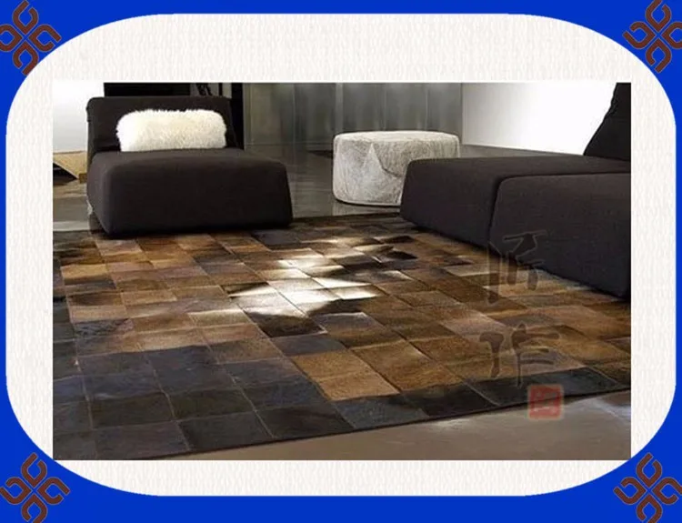 

free shipping 100% natural genuine cowhide commercial grade carpet