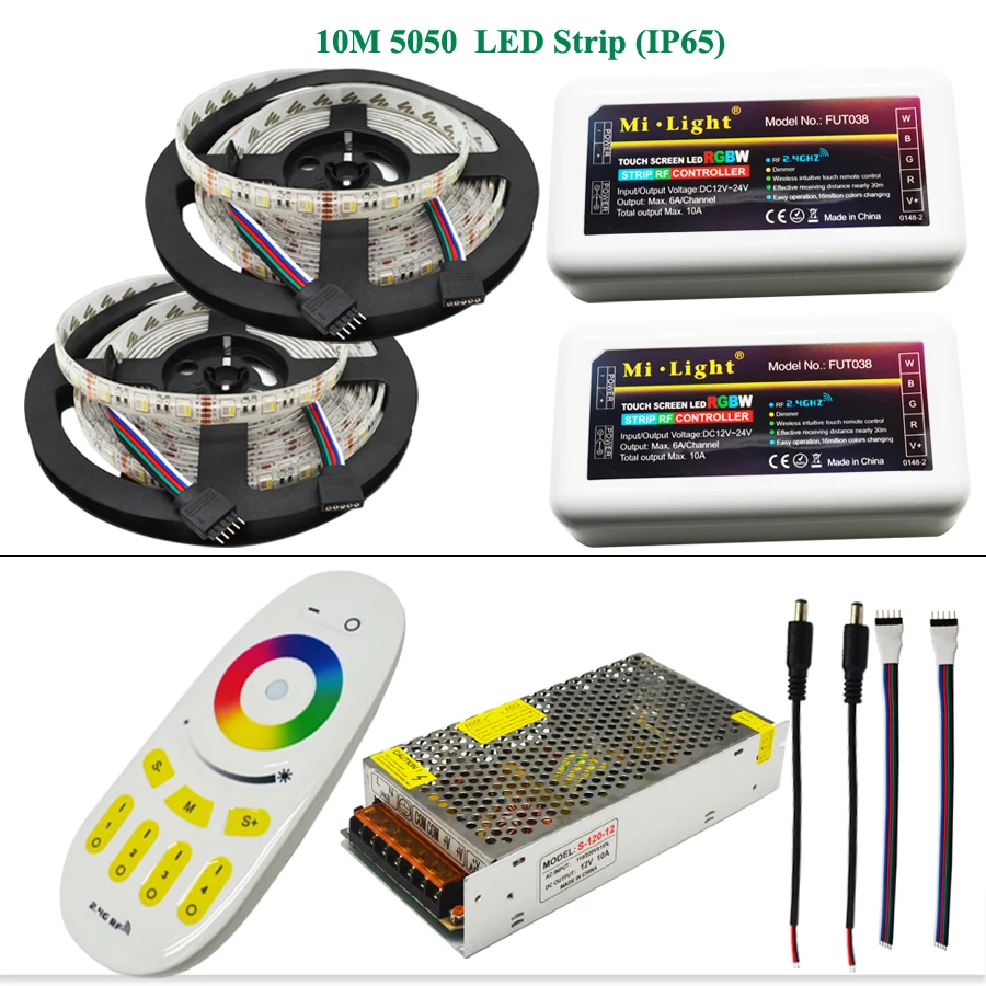 DC12V 60led/m 4 in1 Led Flexible Strip RGBW RGBWW Light 5M 10M 15M 20M 5050 SMD + 2.4G Controller Power adapter | Лампы и освещение