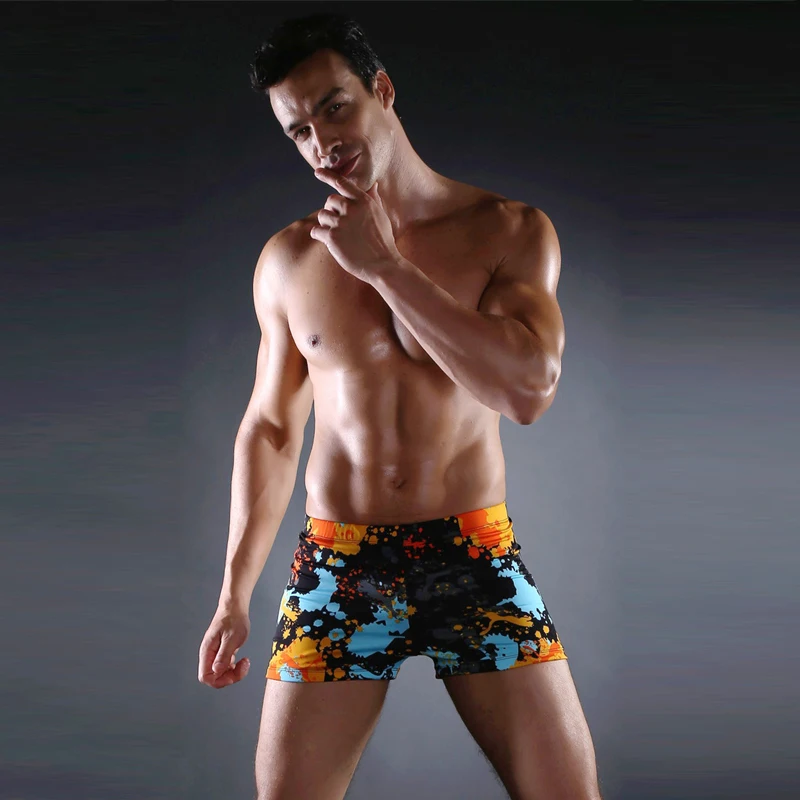 Мужские купальные костюмы мужские плавки трусы-боксеры для плавания легкие