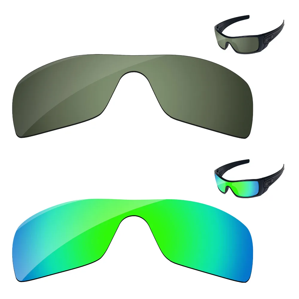 

Изумрудный зеленый и зеленый черный 2 шт поляризованные Сменные линзы для солнцезащитных очков Batwolf оправа 100% UVA и UVB Защита