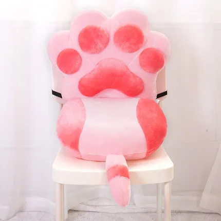 coral-pink Подушка в виде кошачьей Лапы Для дома и офиса, утолщенная разборная Подушка на стул, Высококачественная подушка на сиденье, декоративная подушка на стул - Цвет: coral-pink