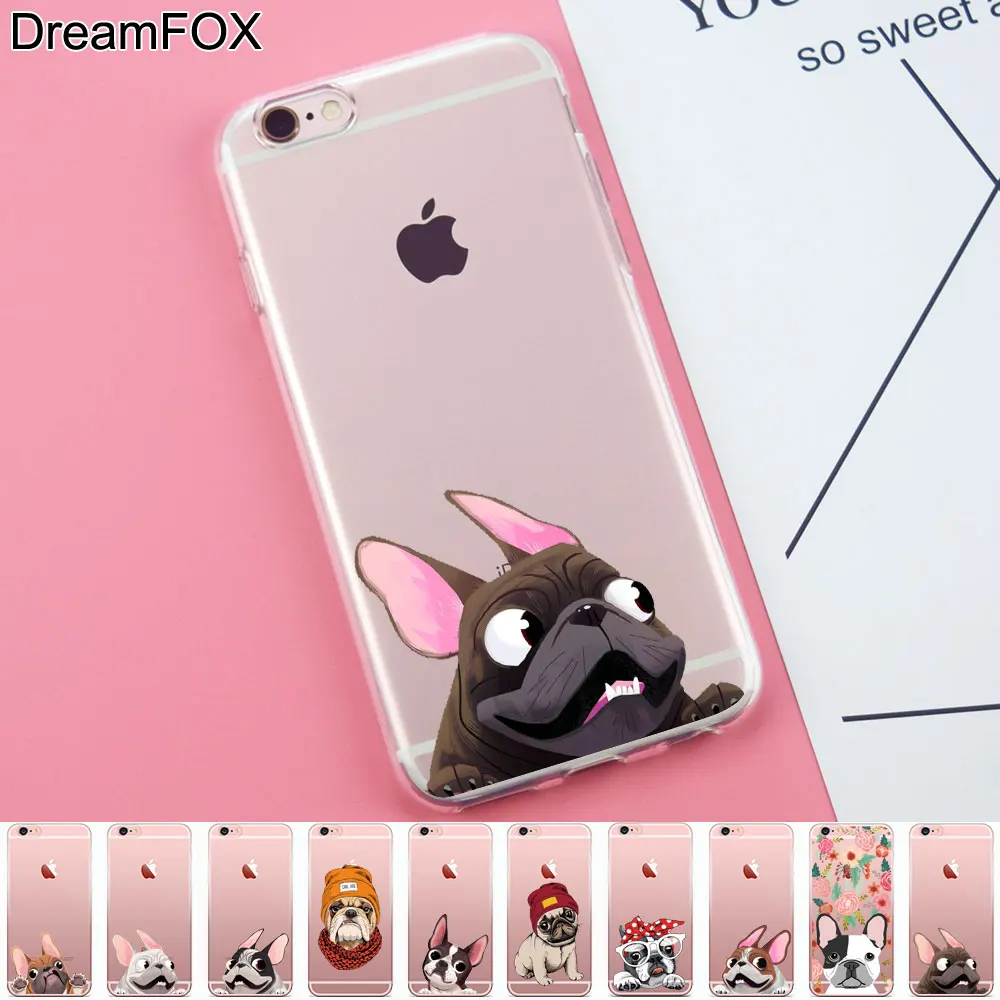 DREAMFOX K278 Мягкий силиконовый чехол из ТПУ с милой собачкой для Apple iPhone 11 Pro X XR XS Max 8 7 6