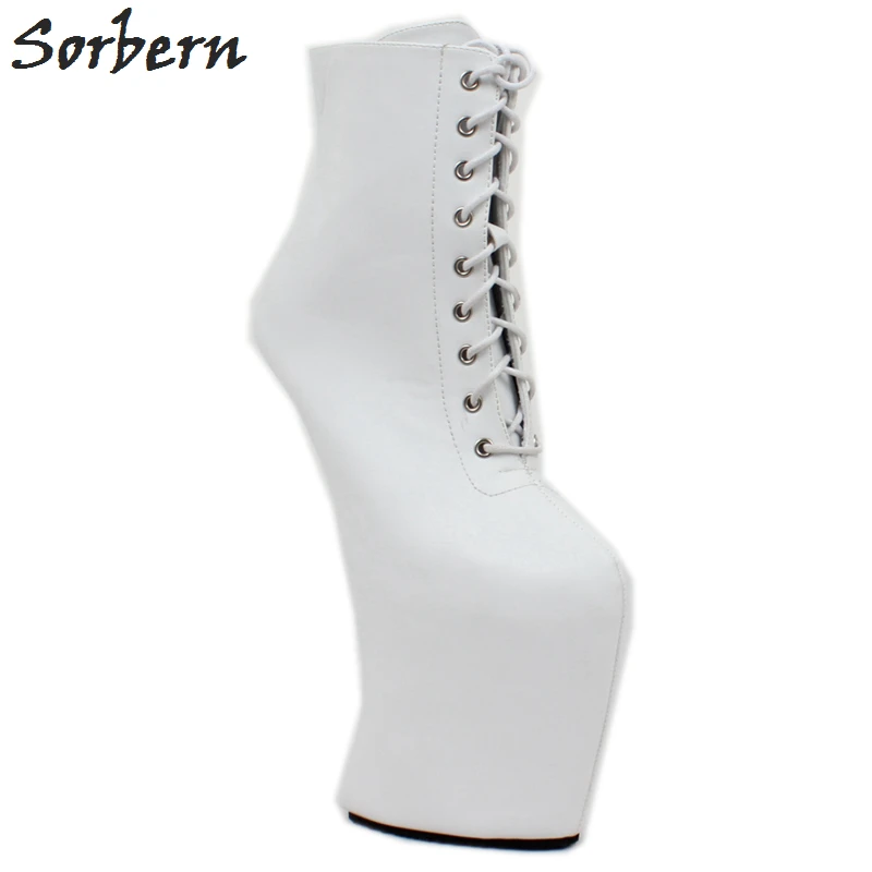 Sorbern ботильоны для женщин Heelless Lady Gaga обувь унисекс на каблуке обувь на платформе обувь на толстом каблуке для трансвеститов