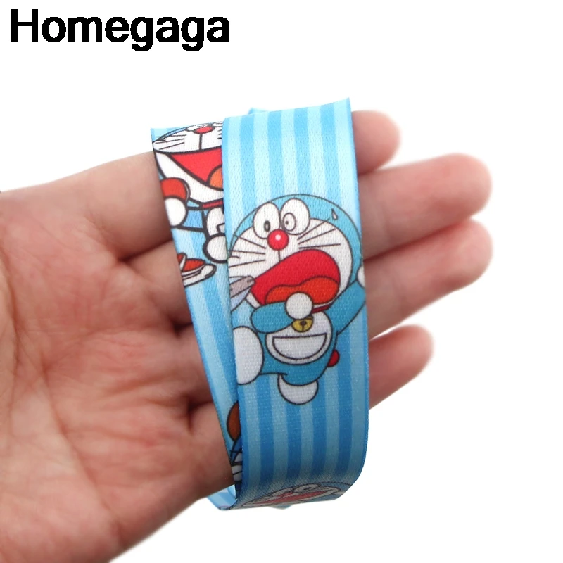 

Homegaga cute robot cat keychains lanyard Safety Breakaway For Phone USB ID Badge Holder Keys Strap Tags Neck lanyard D2194